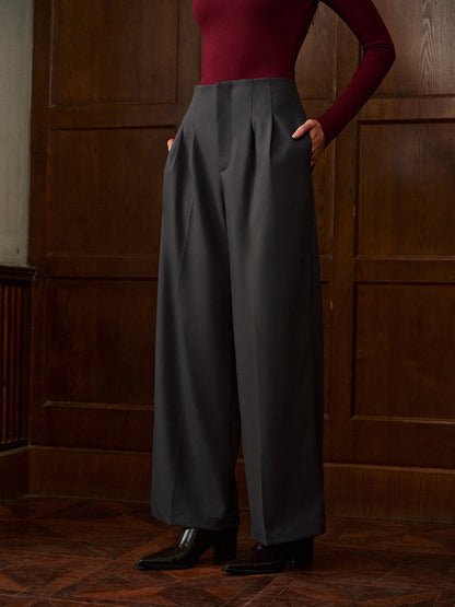 Minimalist High-Waist Wide-Leg Pants