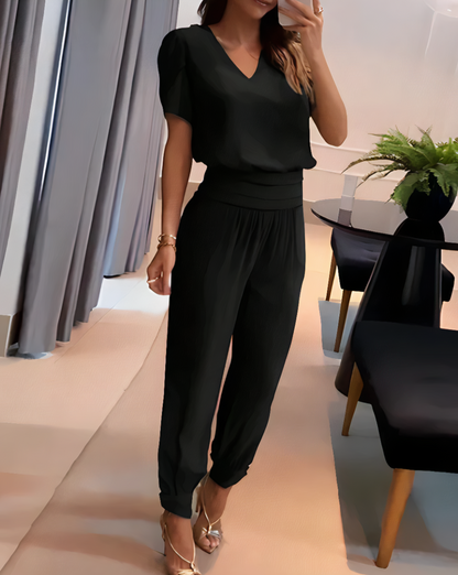 SOFIA - Trendy set with blouse and trousers