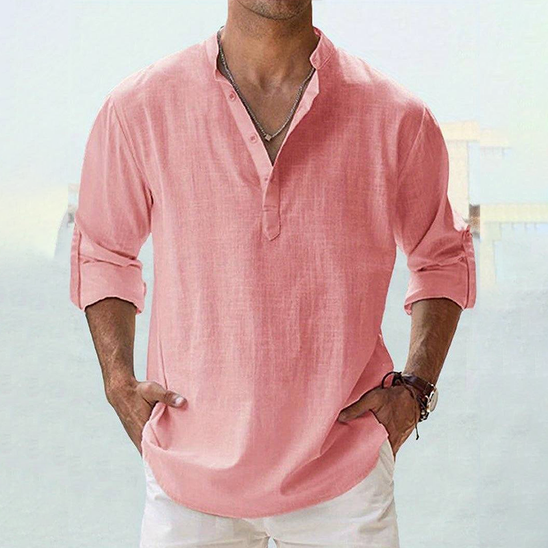 DIEGO SANTONIO RELAXED-FIT LINEN SHIRT