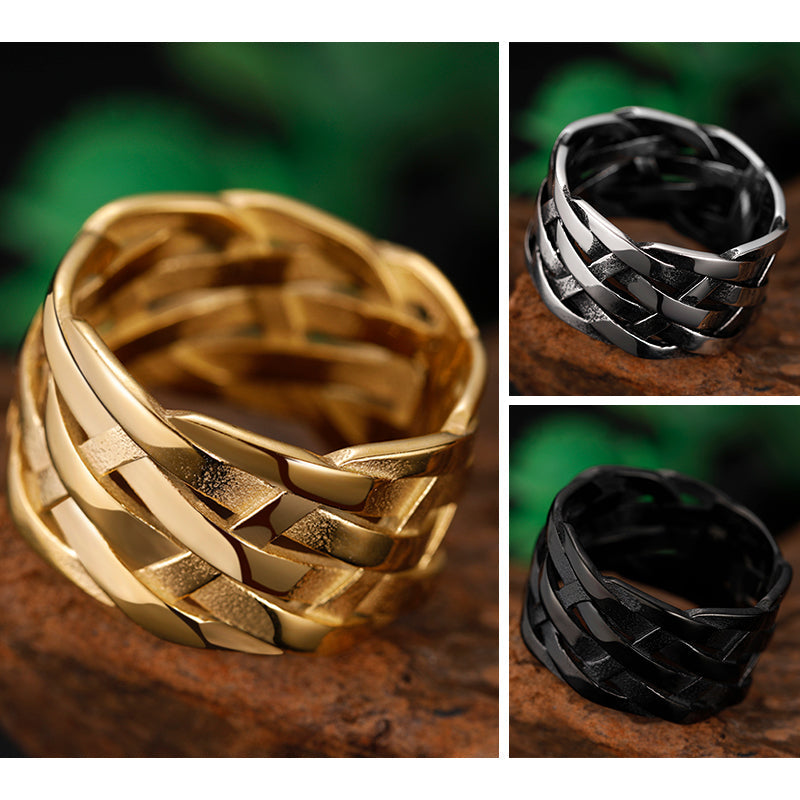 Delicate Woven Whispers Ring