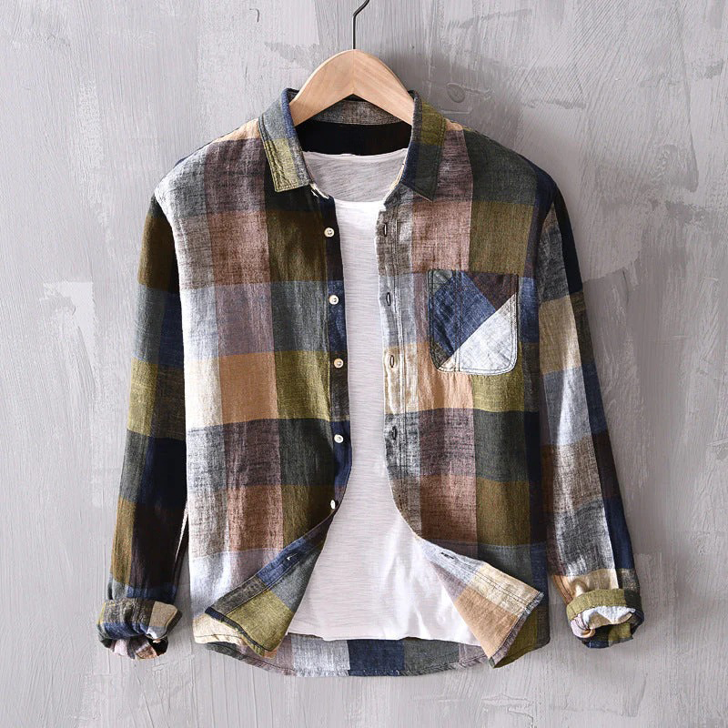 KENDRICK PLAID LINEN SHIRT