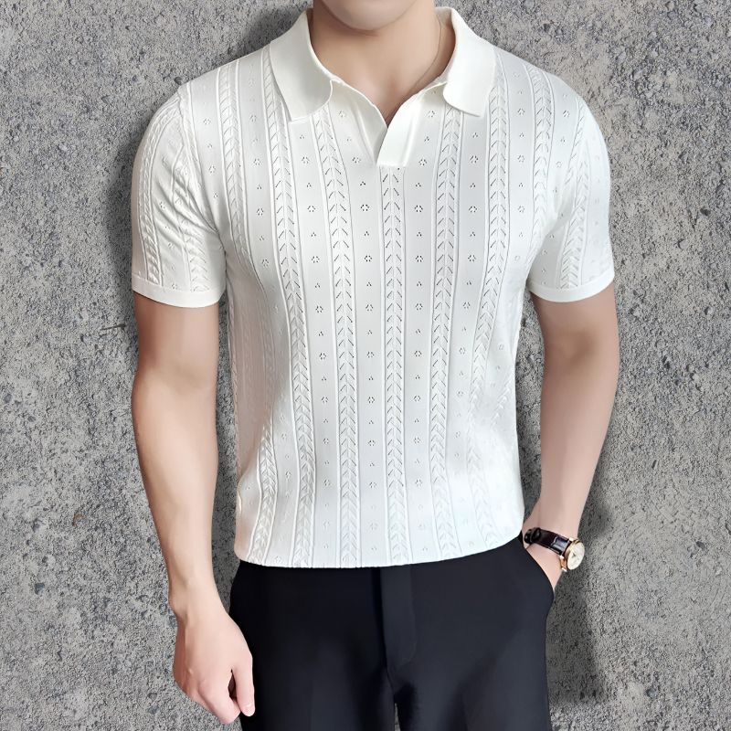 LuxeVibe V-Neck Polo