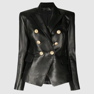 Malin Tassou Luxe Leather Blazer