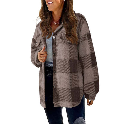 Casual Warm Plaid Coat