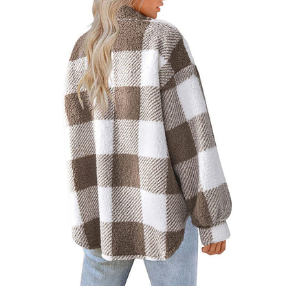 Casual Warm Plaid Coat