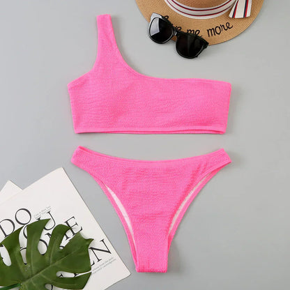 One Shoulder 2 Piece Swimsuit