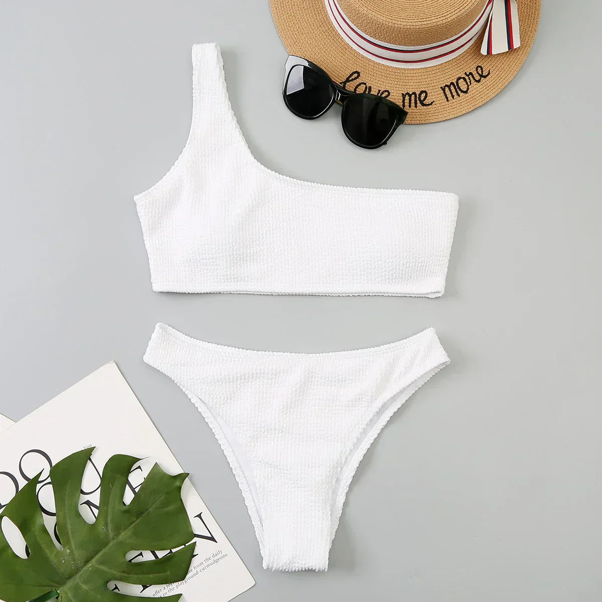 One Shoulder 2 Piece Swimsuit