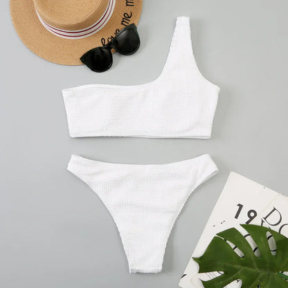 One Shoulder 2 Piece Swimsuit