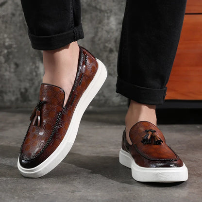 Giovanni Costello Leather Slip-on Shoes