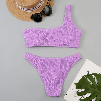 One Shoulder 2 Piece Swimsuit