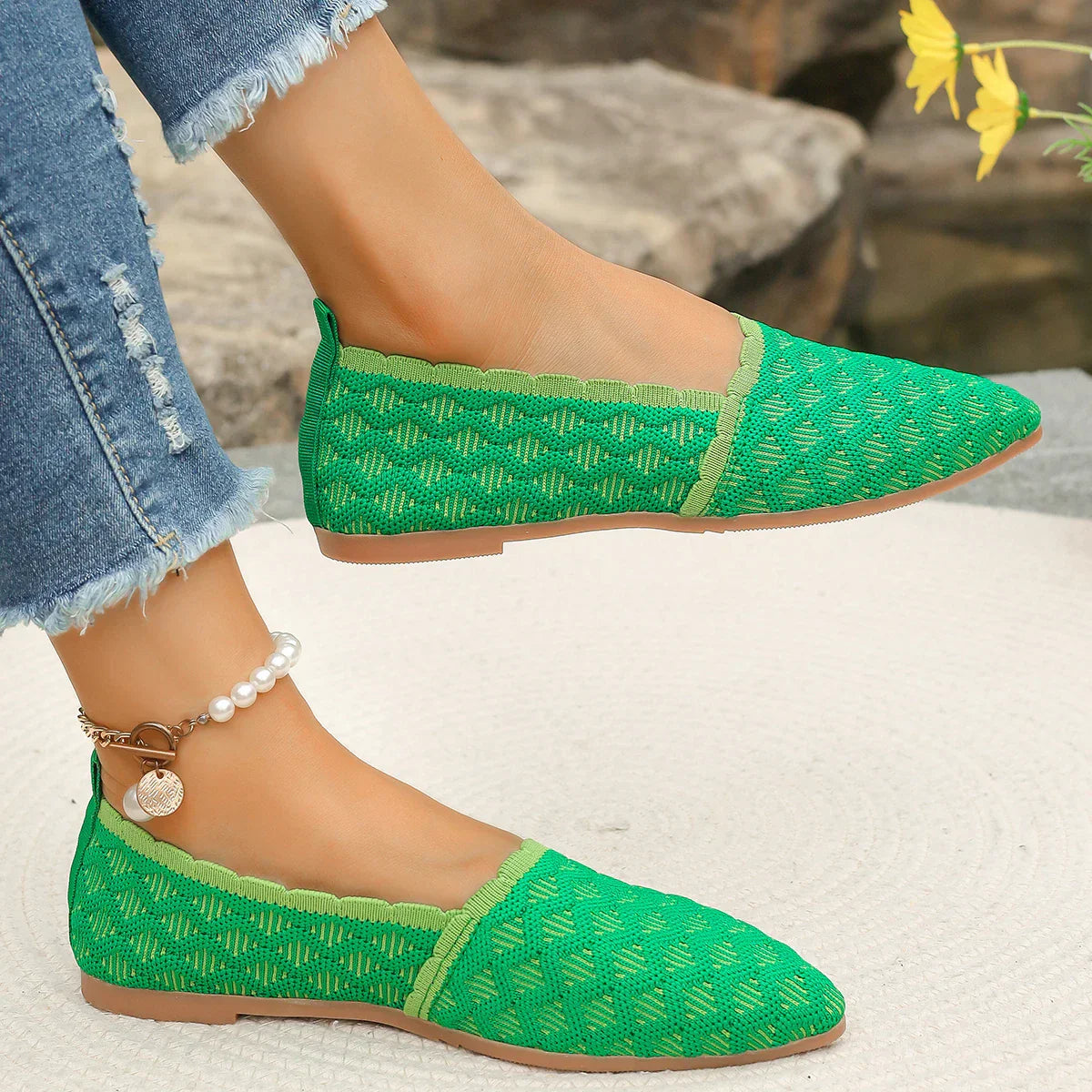 Ivanie Knitted Flat Shoes