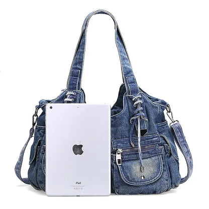 Sapphire Stitch Shoulder Bag