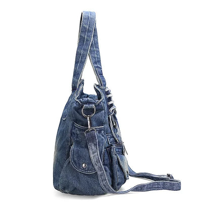 Sapphire Stitch Shoulder Bag