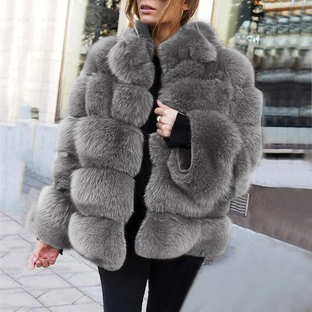 Ansley Plus Faux Fur Jacket