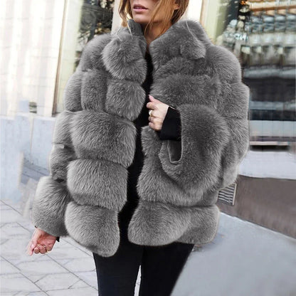 Ansley Plus Faux Fur Jacket