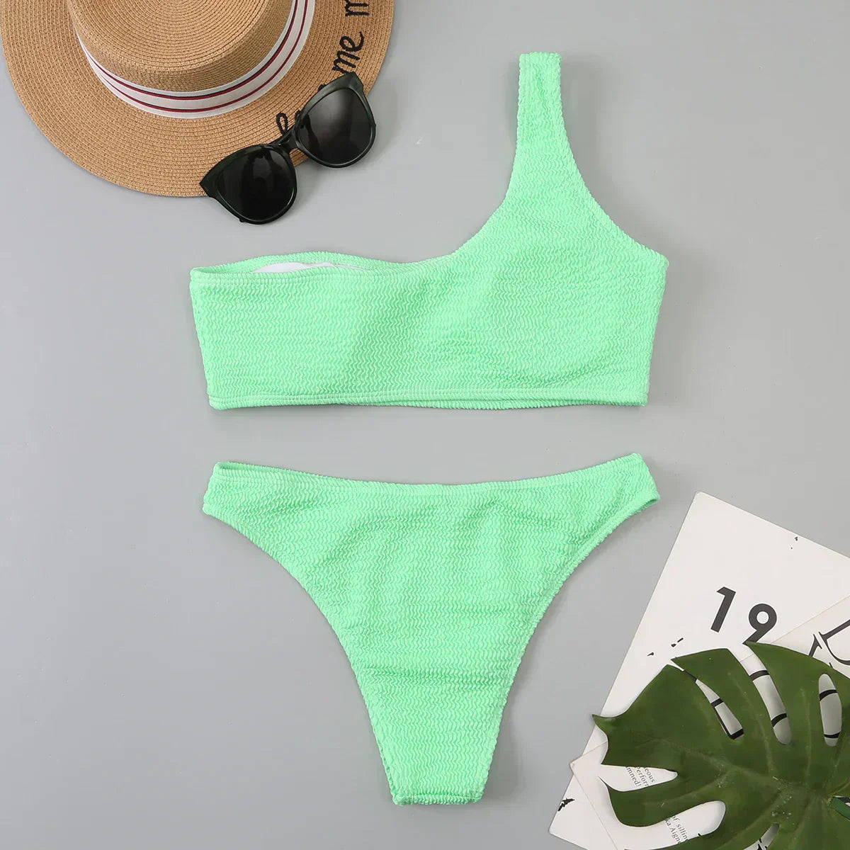 One Shoulder 2 Piece Swimsuit