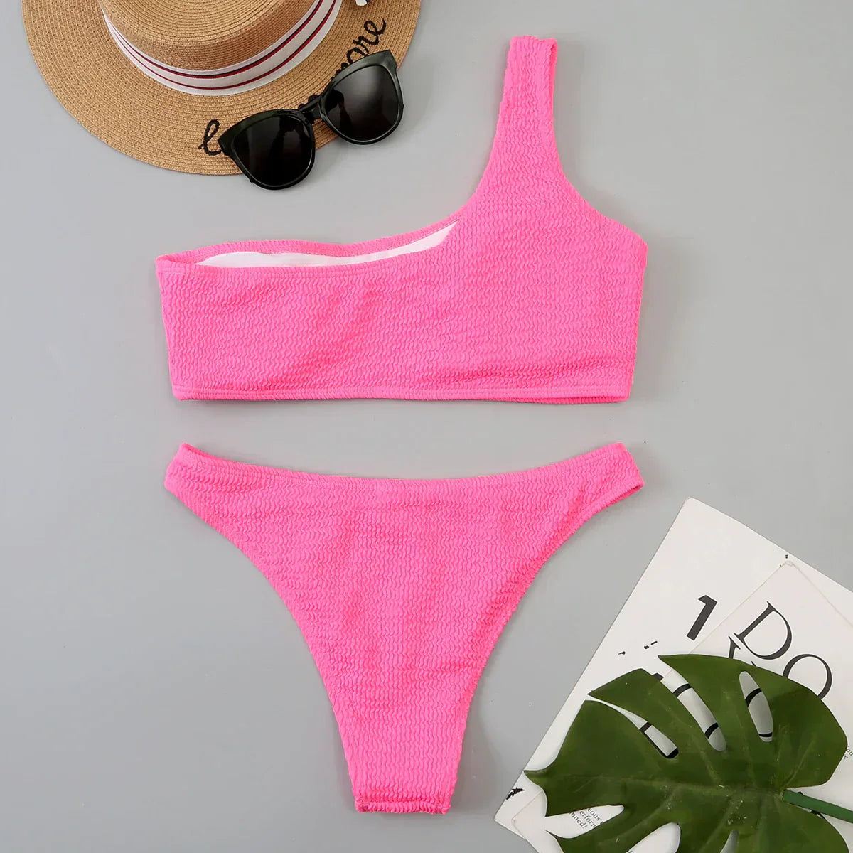 One Shoulder 2 Piece Swimsuit