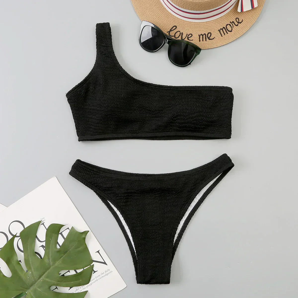 One Shoulder 2 Piece Swimsuit