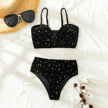 Black Velvet 2 Piece Swimsuit