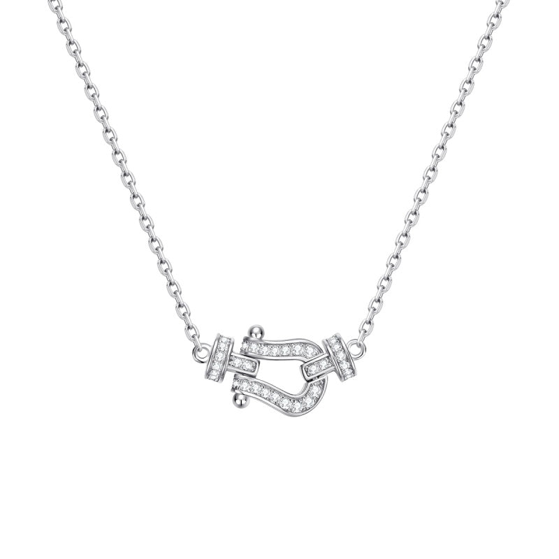 Horseshoe Buckle Zirconia Necklace