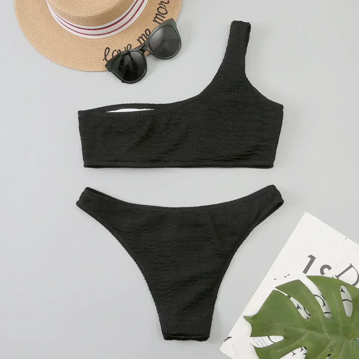 One Shoulder 2 Piece Swimsuit