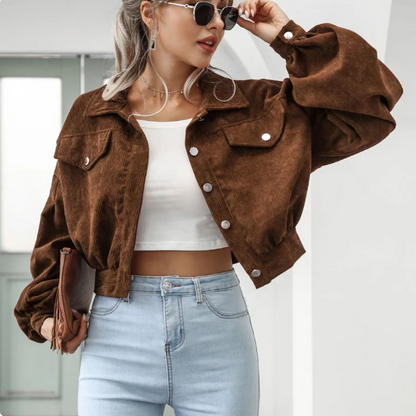 Allie Cropped Bomber Jacket