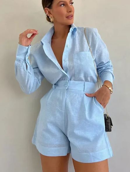 Lola Button Down Two Piece Set