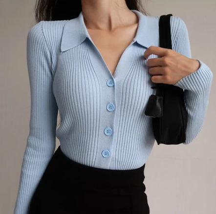 Maisie Stylish Knitted Long sleeve Top