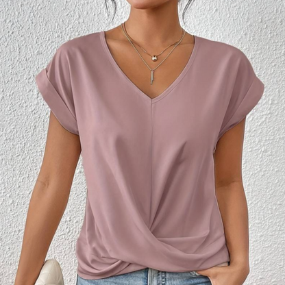 Skye - Satin V-Neck Top