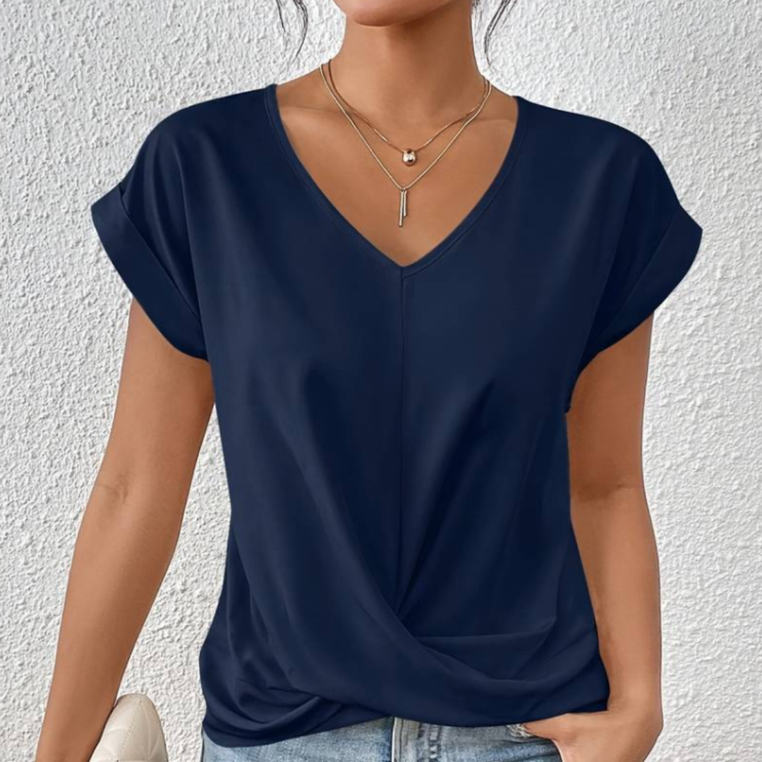 Skye - Satin V-Neck Top