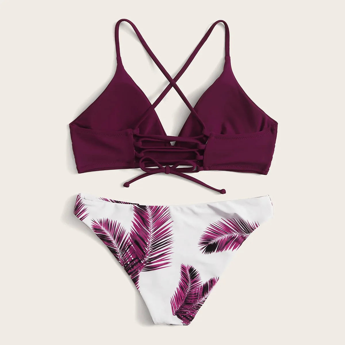 Printed Tropical Bottoms 2 Piece Swimsuit