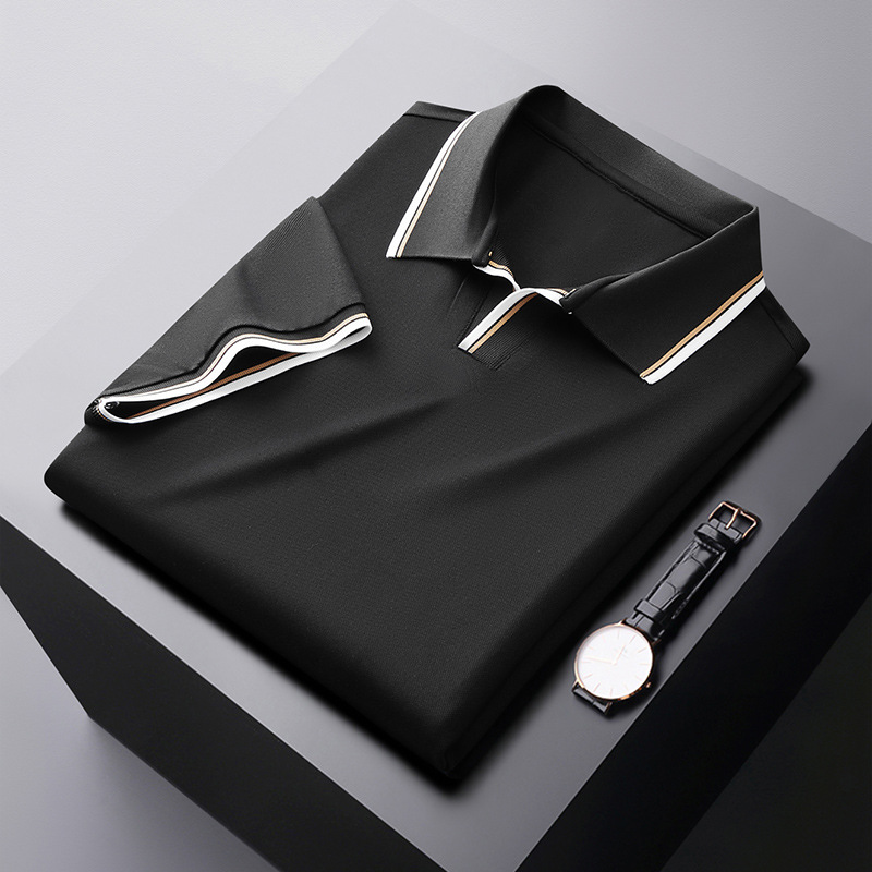 VINCÉNZIO PRESTIGE SILK POLO SHIRT