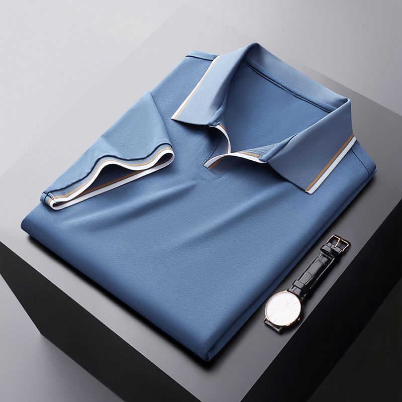 VINCÉNZIO PRESTIGE SILK POLO SHIRT