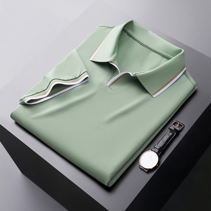 VINCÉNZIO PRESTIGE SILK POLO SHIRT