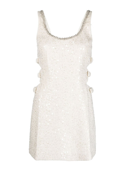 Sequined Mini Dress with Bow Details