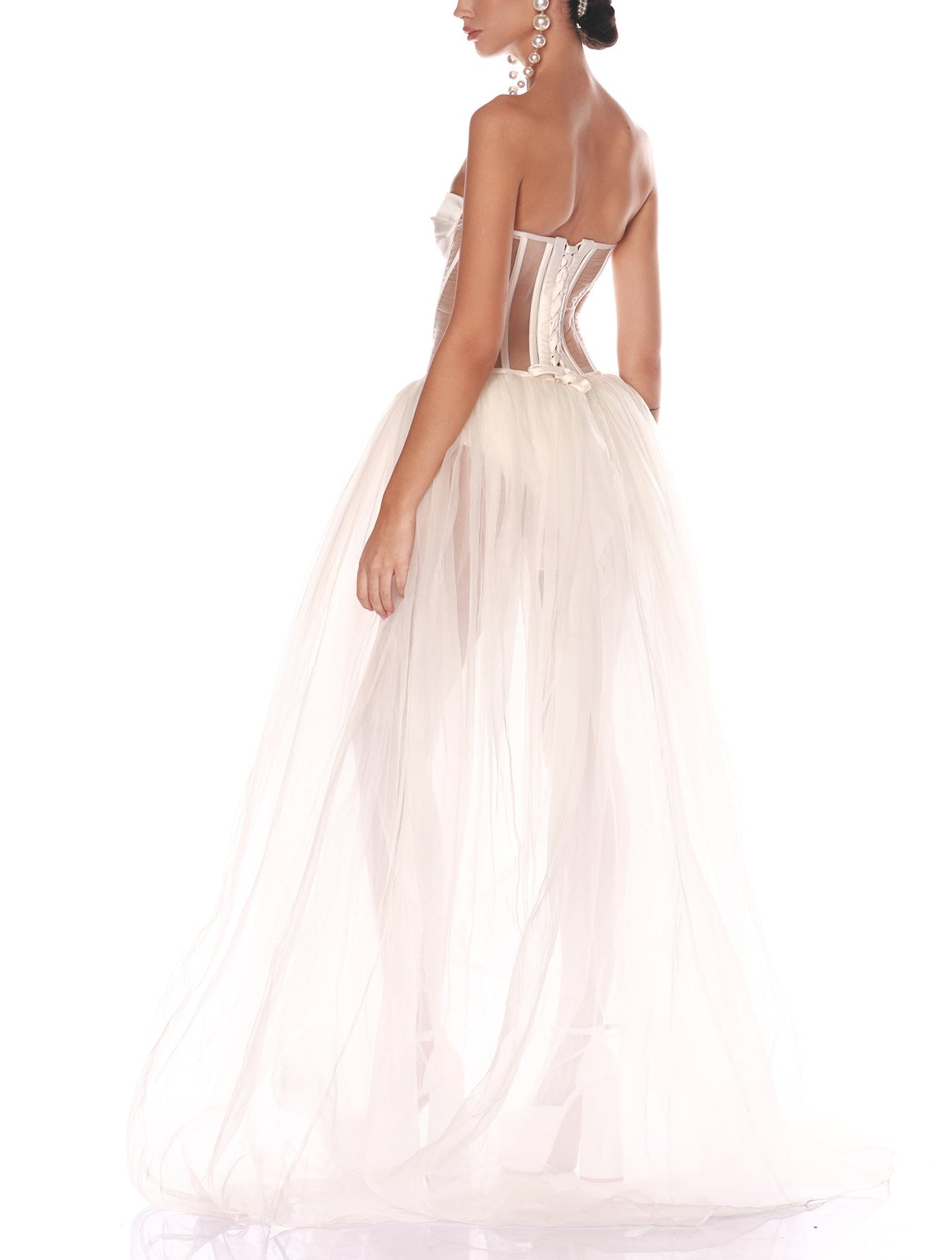 Corset Gown with Tulle Skirt