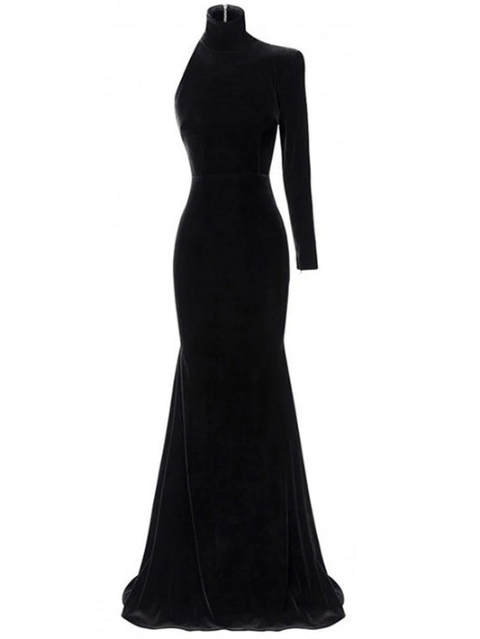 Elegant Velvet Mermaid Evening Gown