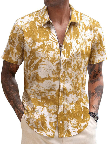 Casual Linen Blend Printed Shirt (US Only)