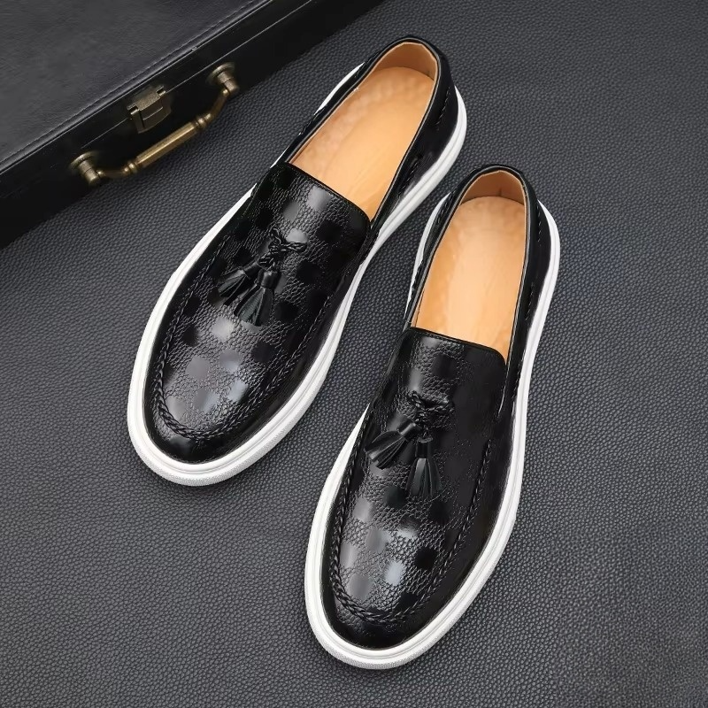 Giovanni Costello Leather Slip-on Shoes