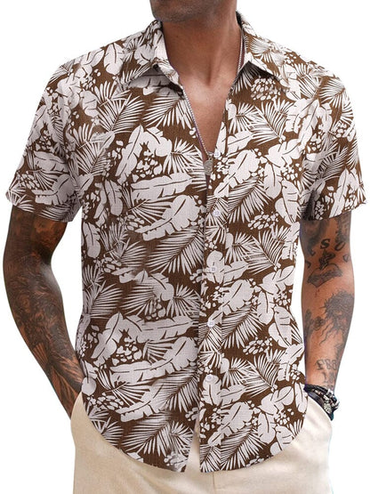 Casual Linen Blend Printed Shirt (US Only)