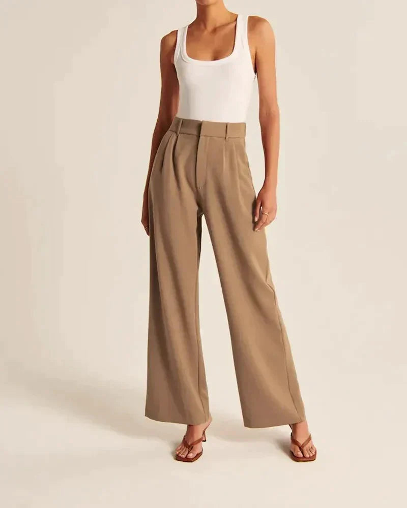 Tailored Wide-Leg Pants