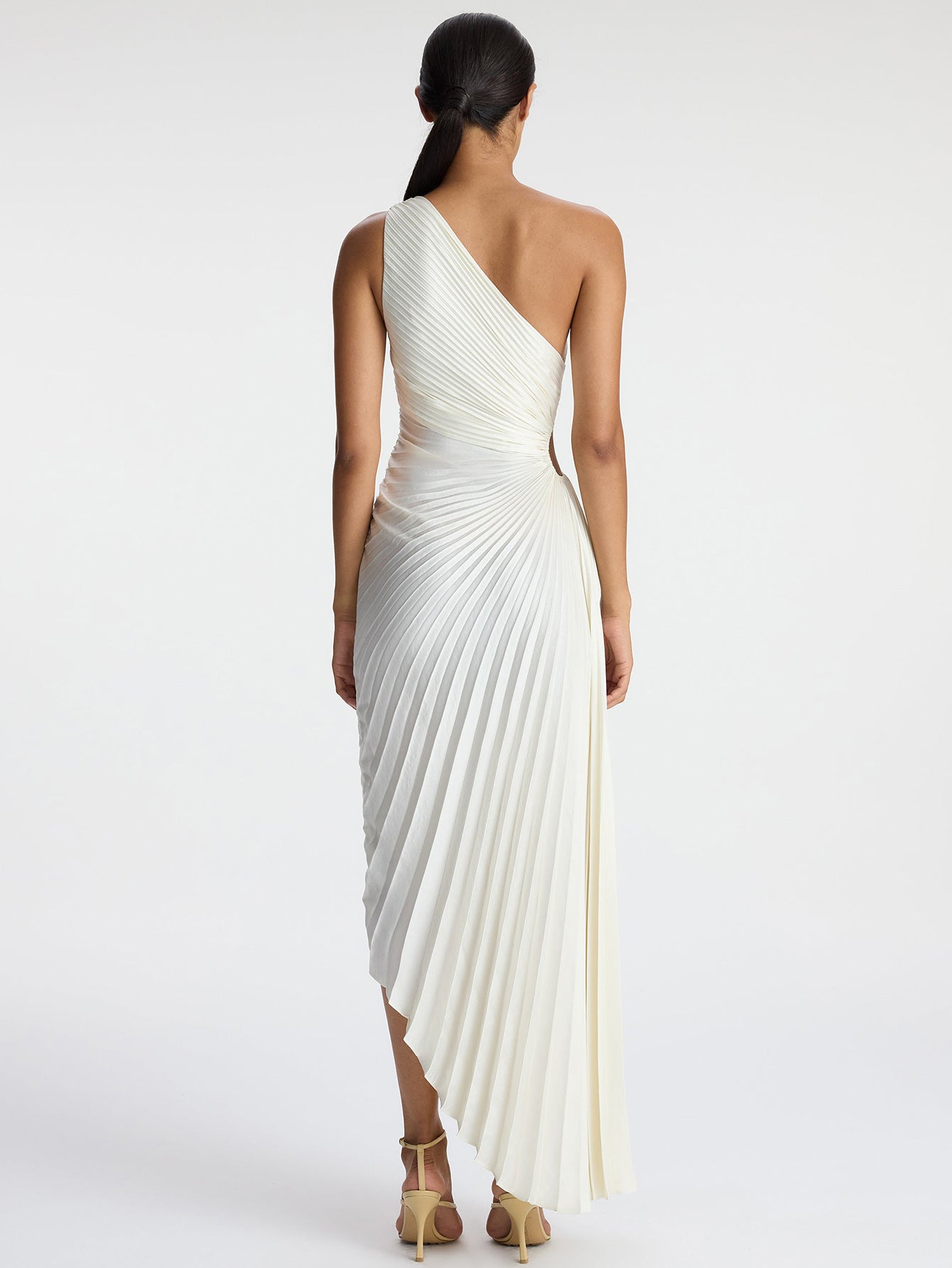 Elegant One Shoulder Pleated Gown