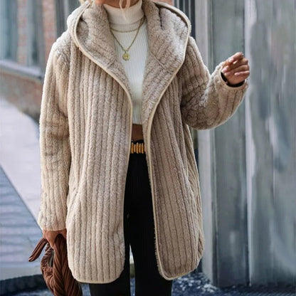 Loose Hooded Warm Coat