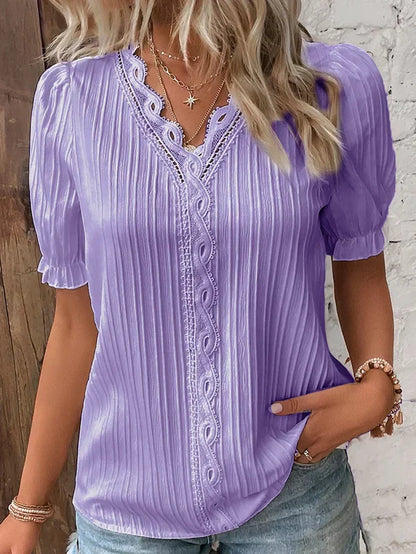 Rachael V-Neck Short Sleeve Shirt