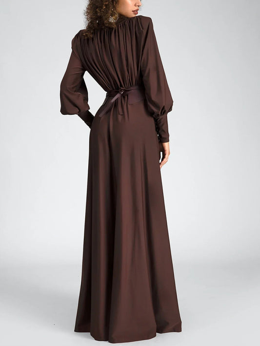 Elegant Long-Sleeved Maxi Dress