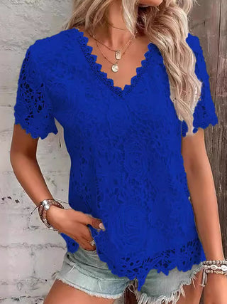 Lace Short-Sleeved T-Shirt