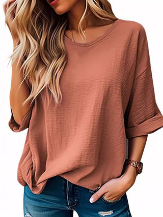 Casual Round Neck Short Sleeve T-Shirt