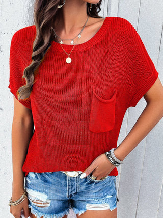 High Quality Knited Short Sleeves Top