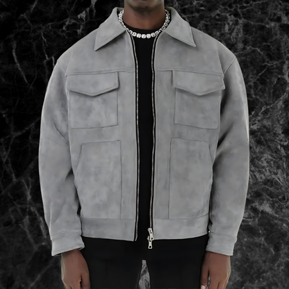 VintageCroc Suede Jacket