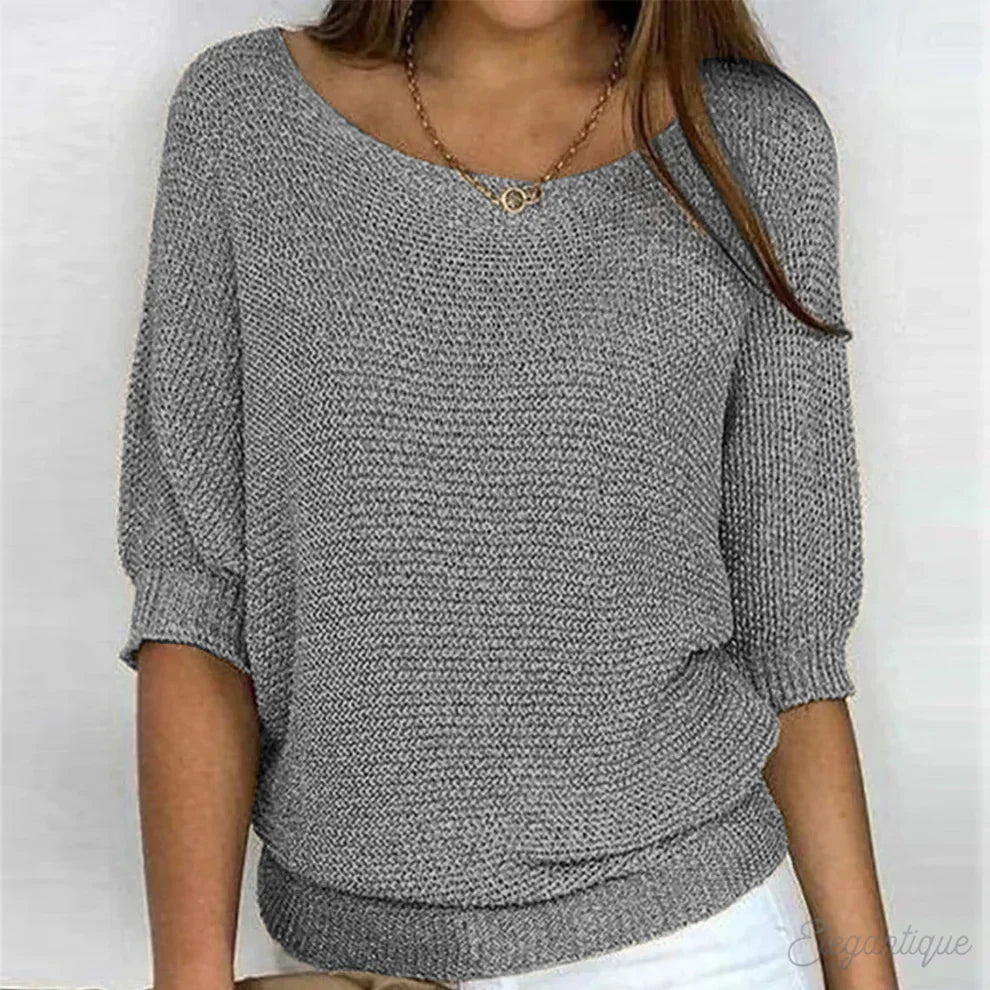 May - Stylish Cross Knit Pullover